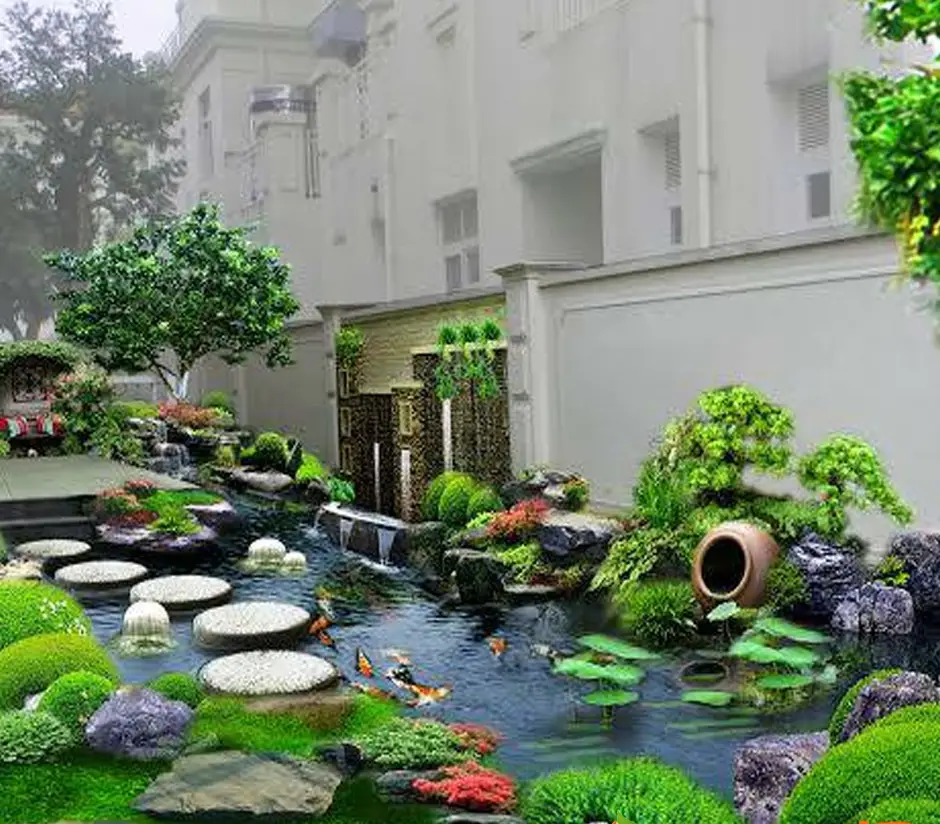 Hồ cá koi trong nhà - Không gian sống xanh và phong cách đẳng cấp