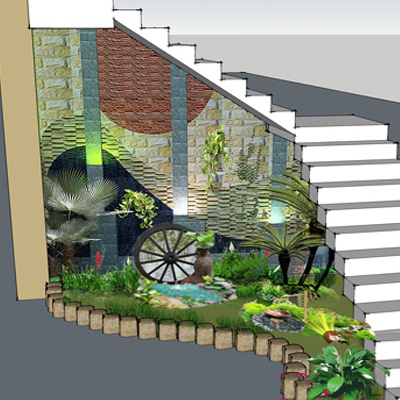 Khám phá vẻ đẹp độc đáo của <strong>tiểu cảnh cầu thang</strong> – nghệ thuật trang trí nội thất đẳng cấp