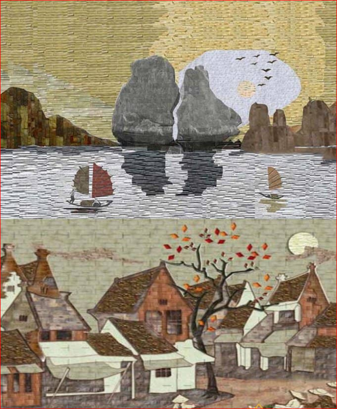 Tranh đá ốp tường phòng khách - Nghệ thuật đá tự nhiên cho không gian sống