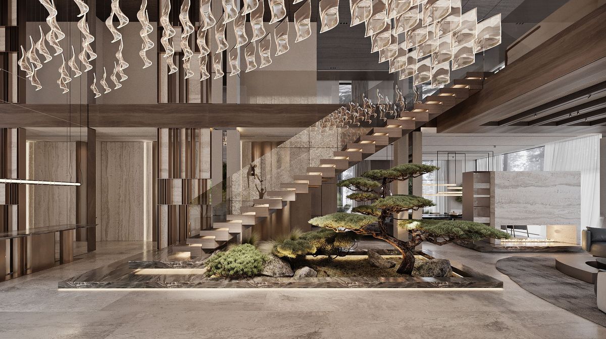 Bí quyết tạo không gian sinh động với Tiểu cảnh khô gầm cầu thang