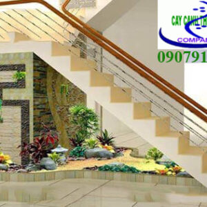 tiểu cảnh chân cầu thang